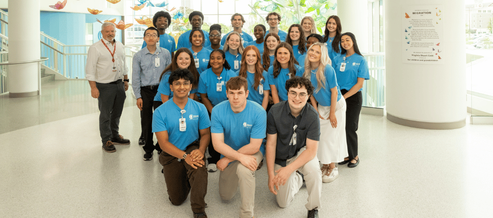 Group of summer science program participants